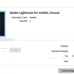 Adobe Lightroom mobile a 99$ all’anno ?