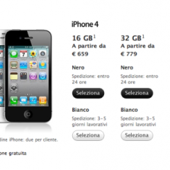 iPhone 4 bianco disponibile per l’acquisto online