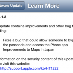 Apple ha rilasciato iOS 6.1.3. Corretta la vulnerabilità della lockscreen